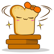 Mr and Mrs Toastee , cute toast sticker sticker #2184685