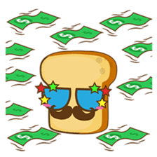 Mr and Mrs Toastee , cute toast sticker sticker #2184692