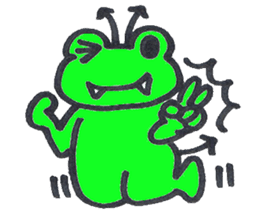 frog place KEROMICHI-AN angel and devil sticker #2186065
