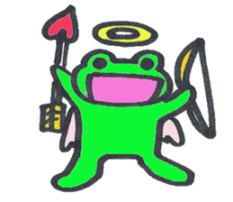 frog place KEROMICHI-AN angel and devil sticker #2186070
