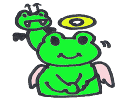 frog place KEROMICHI-AN angel and devil sticker #2186077