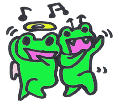 frog place KEROMICHI-AN angel and devil sticker #2186083