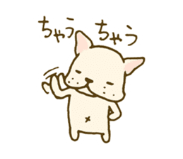 Japanese French bulldog sticher sticker #2187769