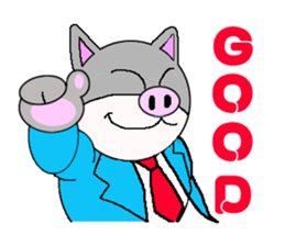 Business Man of the fat cat sticker #2188076