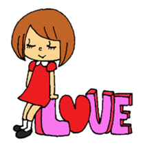 Bobbed girl. sticker #2188384