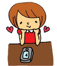 Bobbed girl. sticker #2188385