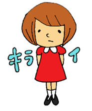 Bobbed girl. sticker #2188388