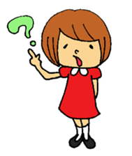 Bobbed girl. sticker #2188389