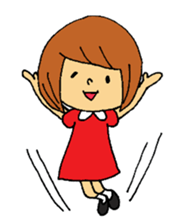 Bobbed girl. sticker #2188390