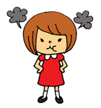Bobbed girl. sticker #2188391