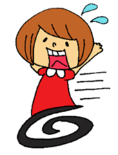 Bobbed girl. sticker #2188395