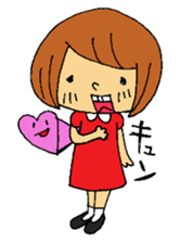 Bobbed girl. sticker #2188396