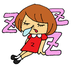 Bobbed girl. sticker #2188397