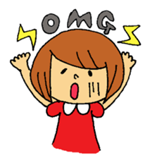 Bobbed girl. sticker #2188400