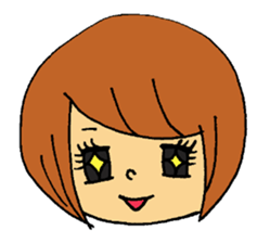 Bobbed girl. sticker #2188401