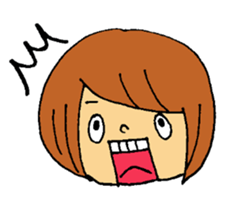 Bobbed girl. sticker #2188402