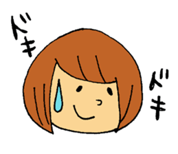 Bobbed girl. sticker #2188403