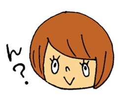 Bobbed girl. sticker #2188404