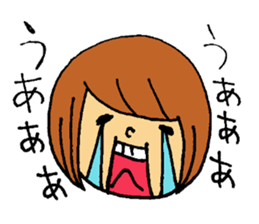 Bobbed girl. sticker #2188408