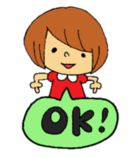 Bobbed girl. sticker #2188414