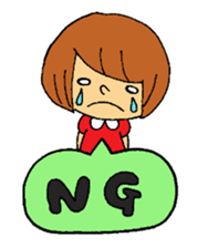 Bobbed girl. sticker #2188415