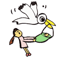 Stork Brings Pregnancy sticker #2188877