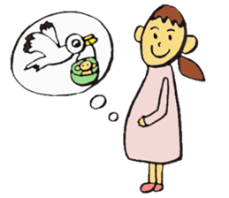 Stork Brings Pregnancy sticker #2188903