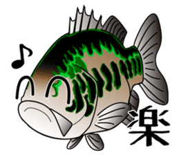 Black bass lure fishing sticker #2188985