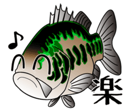 Black bass lure fishing sticker #2188985