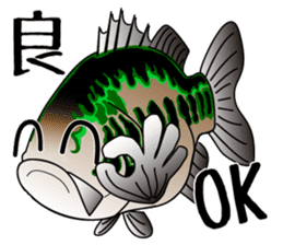Black bass lure fishing sticker #2188987