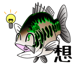 Black bass lure fishing sticker #2188988