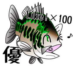 Black bass lure fishing sticker #2188990
