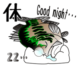 Black bass lure fishing sticker #2188991