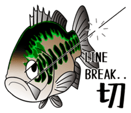 Black bass lure fishing sticker #2188993