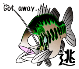 Black bass lure fishing sticker #2188994