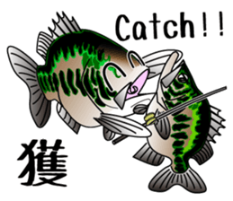Black bass lure fishing sticker #2188995