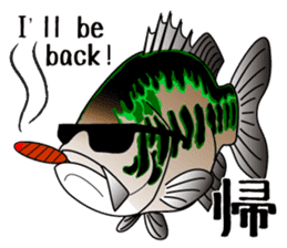 Black bass lure fishing sticker #2188998
