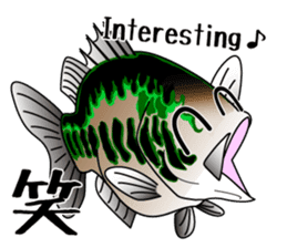 Black bass lure fishing sticker #2189005