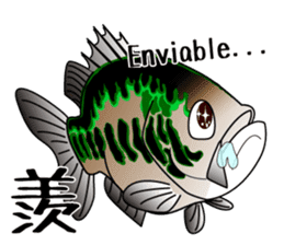 Black bass lure fishing sticker #2189006