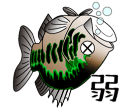 Black bass lure fishing sticker #2189007