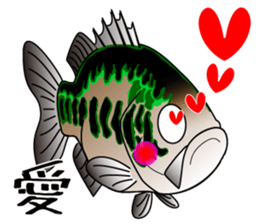 Black bass lure fishing sticker #2189009