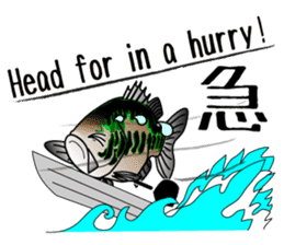 Black bass lure fishing sticker #2189017