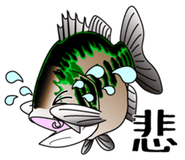 Black bass lure fishing sticker #2189018