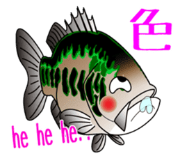 Black bass lure fishing sticker #2189019