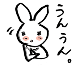 a left-handed rabbit sticker #2189114