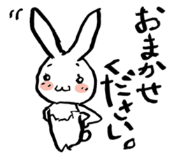 a left-handed rabbit sticker #2189126