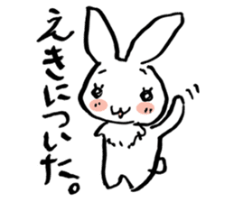 a left-handed rabbit sticker #2189137