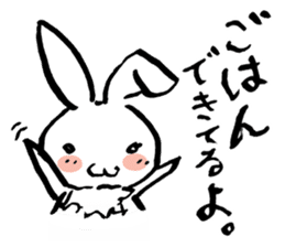 a left-handed rabbit sticker #2189140