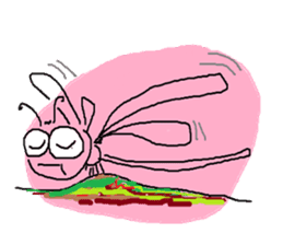 Insects and boiled egg man sticker #2189919