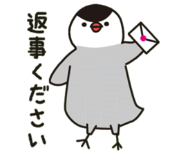 Java sparrow with pink bird sticker #2190039